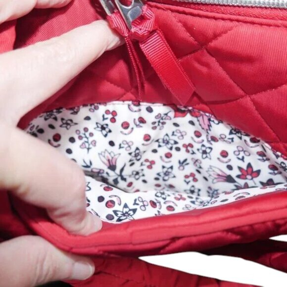 Vera Bradley Weekender Travel Duffel Bag Cardinal Red Performance Twill Carry On - Picture 8 of 12